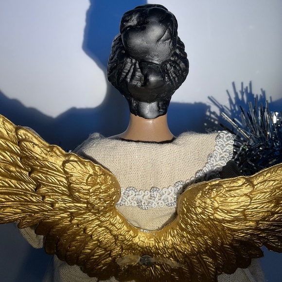 African American Angel Christmas Tree Topper 17-Inch - Picture 10 of 16